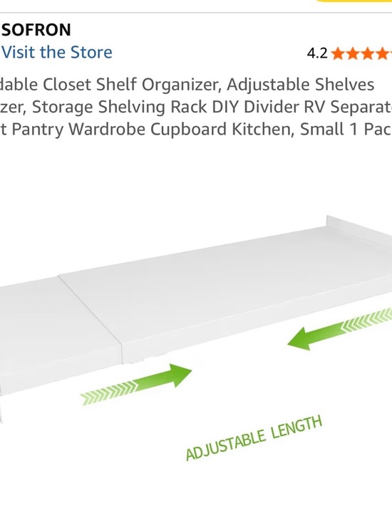 Other - White Adjustable Closet Shelf Organizer - NEW In Box
